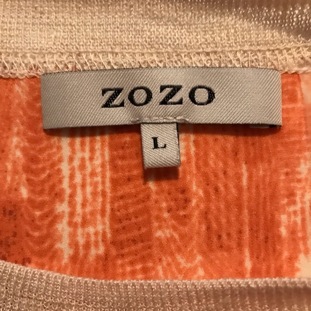 NWT ZOZO, Asymmetrical Pattered Tunic Top - Picture 7 of 8